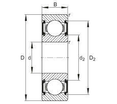 FAG Rillenkugellager - 6206-C-2BRS