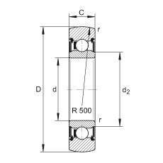 FAG Laufrollen - LR206-2RS