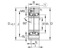 FAG Axial-Schrägkugellager - ZKLF3080-2RS-PE