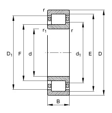 FAG Zylinderrollenlager - NJ406-XL-M1