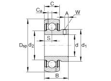 المحامل GAY107-NPP-B-AS2/V INA