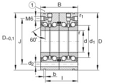 FAG Axial-Schrägkugellager - ZKLF3080-2RS-2AP-XL