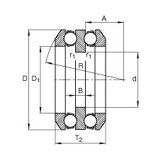 FAG Axial-Rillenkugellager - 54308