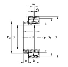 roulements 22332-E1-K-T41A + H2332 FAG