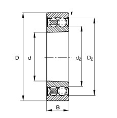 FAG Pendelkugellager - 2206-K-2RS-TVH-C3