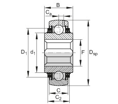 FAG Einstell-Rillenkugellager - GVK104-209-KTT-B