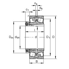 roulements 239/560-B-K-MB + H39/560-HG FAG