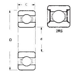 Подшипник 6317-2RS FBJ