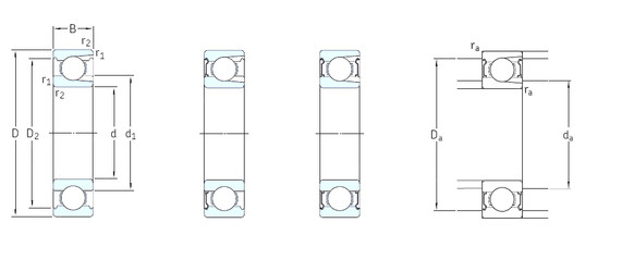 roulements 211-2Z SKF