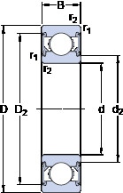 Bantalan E2.6204-2RSH SKF