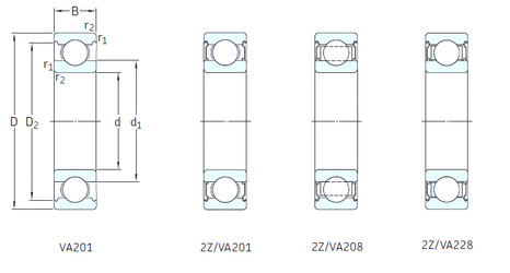 roulements 6004/VA201 SKF