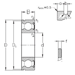 Подшипник 6314-Z-NR NKE