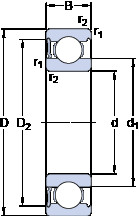 підшипник 6318-RS1 SKF