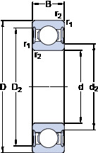 Bantalan 61903-2RS1 SKF