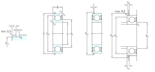 Подшипник 6314-ZNR SKF