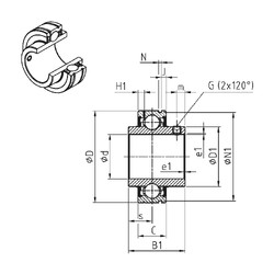 Bantalan CUC208-24 SNR