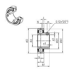 Bantalan CUS206-19 SNR