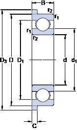 Bantalan D/W R8 R SKF