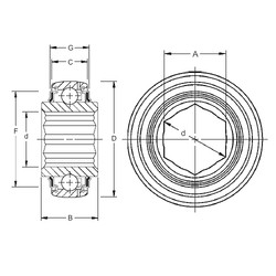 المحامل G206KPPB4 Timken