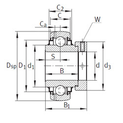 المحامل GE65-214-KRR-B-FA164 INA