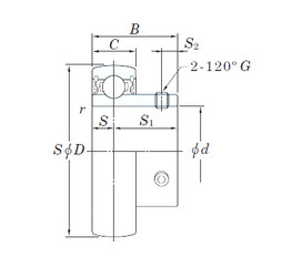 підшипник UCX12 KOYO