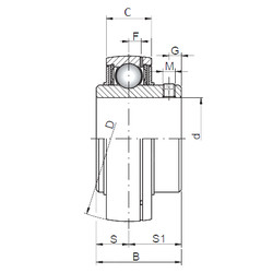 підшипник UC312 ISO