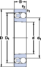 roulements 2212 EKTN9 SKF