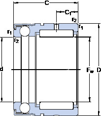 Bantalan NX 20 Z SKF