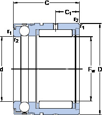 Bantalan NX 7 TN SKF