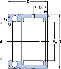 Bantalan NX 7 ZTN SKF