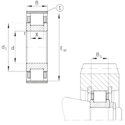 Bantalan RN244-E-MPBX FAG