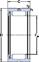 Bantalan RNA 4907 RS SKF