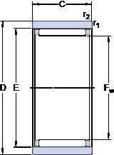 Bantalan RNAO 30x42x16 SKF