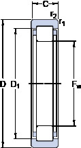 Bantalan RNU 205 ECP SKF