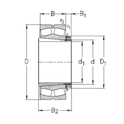 roulements 239/560-K-MB-W33+OH39/560-H NKE