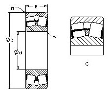 roulements 22310C AST