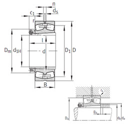 roulements 239/530-K-MB+H39/530 FAG