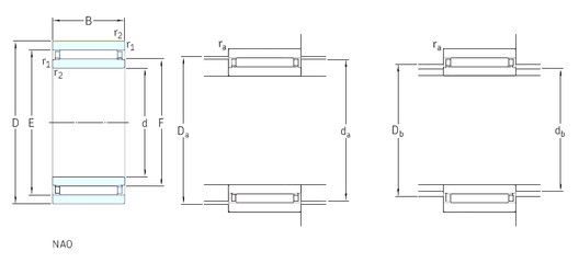 roulements NAO50x68x20 SKF