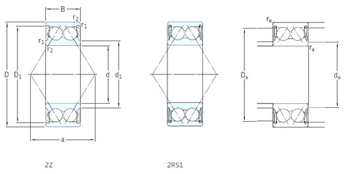 підшипник E2.3206A-2Z SKF