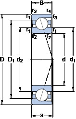 roulements 7044 ACD/P4A SKF