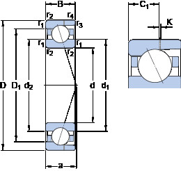 roulements 708 CD/HCP4AH SKF