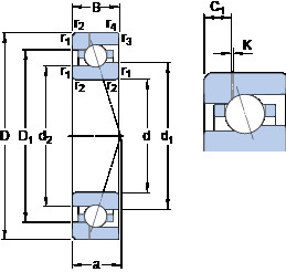 roulements 7020 CE/P4AH1 SKF