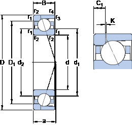 roulements 7040 ACD/HCP4AH1 SKF