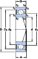 підшипник S7016 ACE/P4A SKF