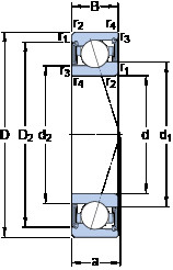 підшипник S71907 CE/HCP4A SKF