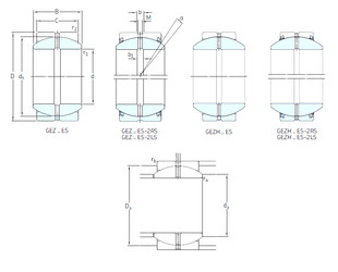 ตลับลูกปืน GEZH208ES-2LS SKF