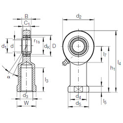 ตลับลูกปืน GIR 45 DO-2RS INA