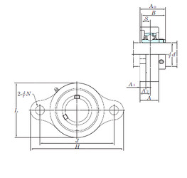 Bantalan UCSFL210H1S6 KOYO