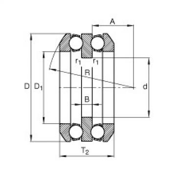 FAG Axial-Rillenkugellager - 54208 + U208