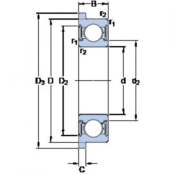 Bantalan D/W R8 R-2RZ SKF #1 image